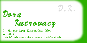 dora kutrovacz business card